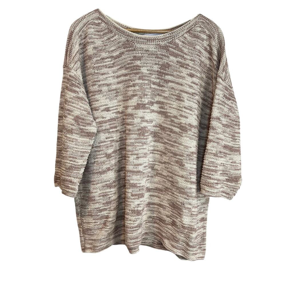 Pure Jill by J.Jill Marled Knit Tunic Sweater – Fawn/Cream – Size L (NWT)